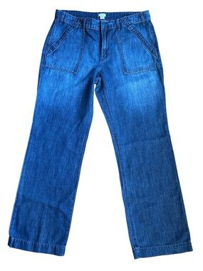 J. Crew trouser jeans lightweight dark wash size